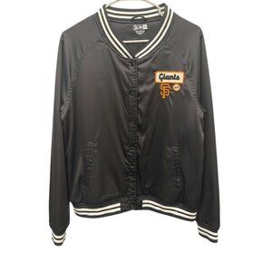 New New Era 2021 Collectors Women's MLB SF Giants Satin Bomber Jacket - Size L